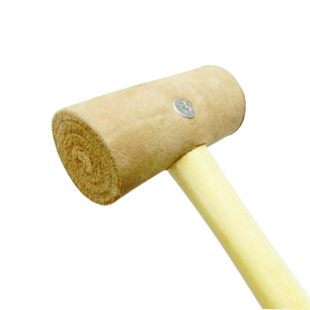 Natural Rawhide Mallet Tool, Professional Rawhide Leather Hammer Mallet for Rounding Ring Shanks, Jewelry Making, Leather working, Woodworking (1.25)