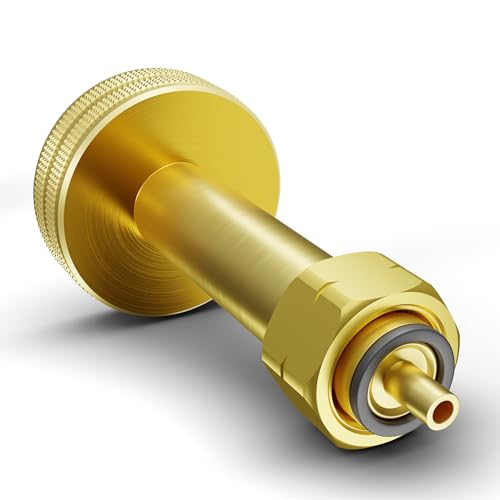 DACKZZM Adaptateur GPL/LPG Bouteille de Gaz 21.8mm pour Remplir Bouteille Gaz Vide Laiton Adaptateur en France, Italie, Allemagne de l'est, Suède, Balkans,...