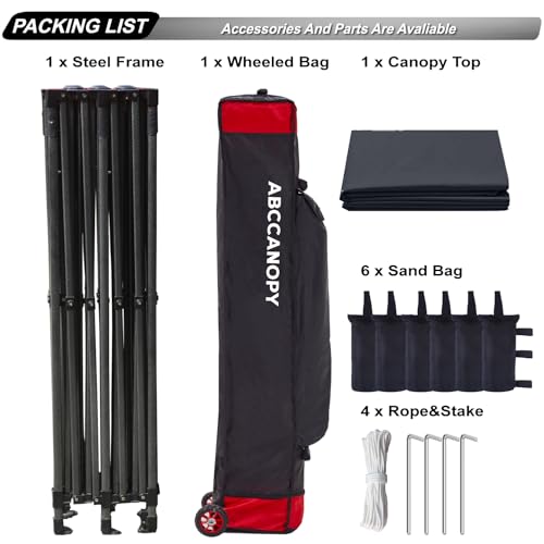 Image of ABCCANOPY 10x20 Easy Pop Up Canopy Tent, Black