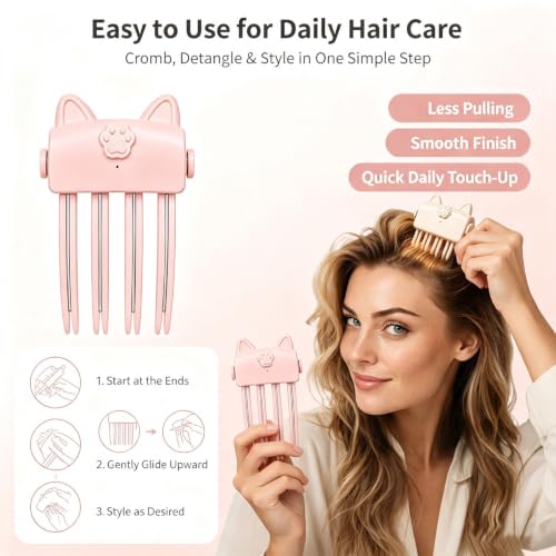 Wireless Heated Volumizing Root Lift Clip Volume Clips, Heated Root Volumizer Clip, Electric Volumizing Hair Clips for Bangs Styling for Flat Fine Hair, with 2 Temperature Settings,Beige - Image 3