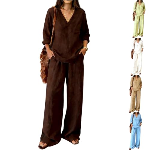 Conjunto de dos piezas para mujer traje de verano cómodo con pantalones de ocio 2