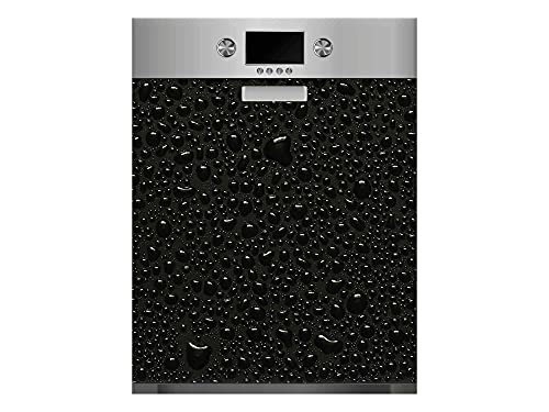 Oedim Sticker Lave-vaisselle Eau noire rafraîchissante, Adhésif solide et économique, Autocollant adhésif décoratif design élégant
