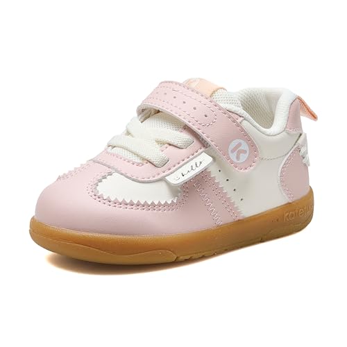 Toddler Sneakers Baby Boys Girls Walking Shoes Tennis Running Non-Slip Breathable Sport Outdoor Shoe 4.5 Toddler Pink White