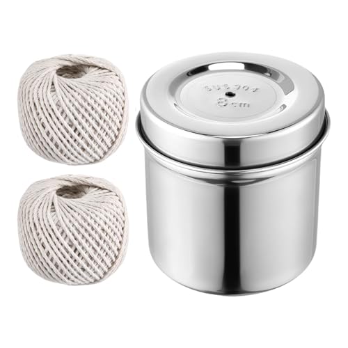Alambre De Cocina - 2 Rollos De Algodón Con Dispensador De Acero | Cierre De Carnicero De 3,15 Pulgadas Para Carne De Pavo | Tamales Aves Wrap Grill Camping Barbacoa Cocineros En Casa