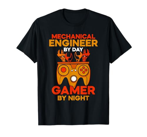 Mechanical Engineer By Day Gamer By Night Mechanical Engineering T-Shirt