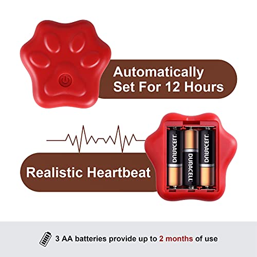 YANWIN Heartbeat Puppy Toy for Dogs and Cats, Heartbeat Stuffed Animals for Anxiety Relief, Newborn Puppies Sleep Aid Separation Anxiety - Thumbnail 4