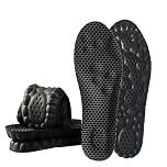 Memory Foam Insoles, Cuttable Anti-Fatigue Pain Relief Massage Insert, Cushion Replacement Soles for Trainers Sneakers Sports Shoes Work Boots for Men & Women(UK 4-UK6.5)
