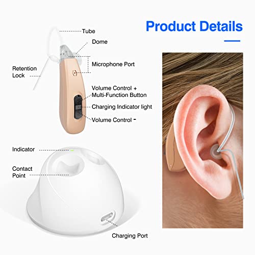 Rechargable Otc Hearing Aids For Seniors With Advanced Noise Cancellation For Hearing Loss Ear Aid Assistant Digital Sound Amplification Devices #TOP4