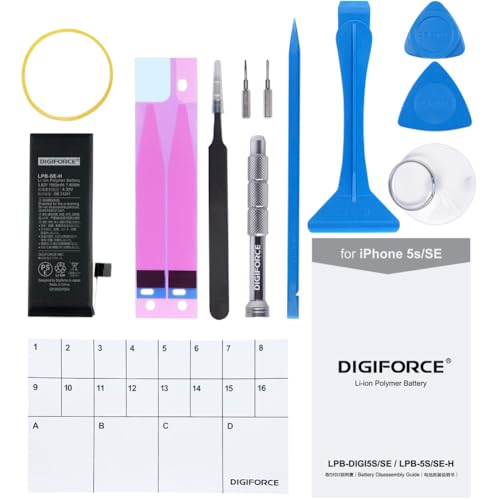 DIGIFORCE for iPhone SE バッテリー 大容量 互換 1850mAh PSEマーク表示 説明書 工具付 T2