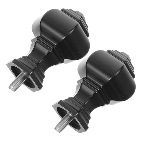 SOLUSTRE 2Pcs Elegant Curtain Rod Finials Decorative End Caps for Roman Curtains Easy Installation Material Fits Standard Curtain Rods for Home