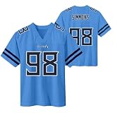 Jeffery Simmons Tennessee Titans #98 NFL Kids Youth 8-20 Light Blue Alternate Player Jersey - Medium 10/12