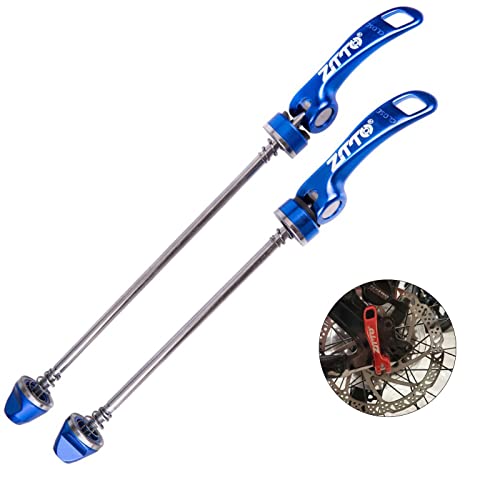 Nimluxe Fahrrad Schnellspanner, Vorder und Hinterrad Schnellspannset Ultraleicht Fahrrad Sattelstütze Spieße für MTB Straßen Mountainbike Fahrrad (Blau) Cover