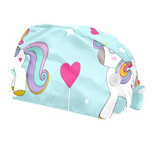 Casquette pour hommes femmes avec motif licorne chapeaux de travail ajustables