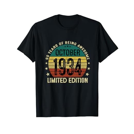 90 Años Cumpleaños Regalos Originale Hombre Octubre 1934 Camiseta