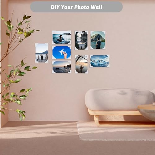 240 Pieces Photo Corners Self Adhesive Photo Corner Stickers, Scrapbook Picture Corners, Acid Free Self-Adhesive Photo Mounting Corners for DIY Scrapbooking Photo Album Journal Diary, 10 Sheets