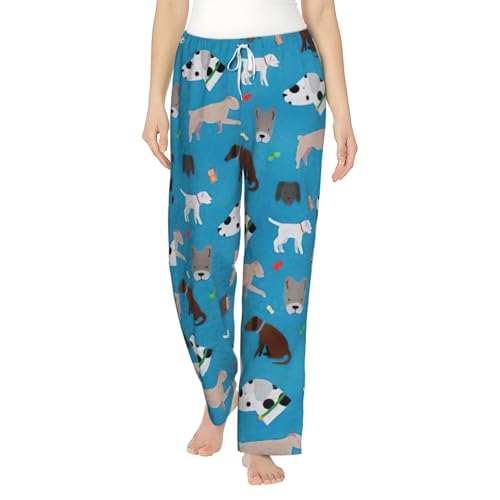 Pantalon de pyjama en flanelle ultra doux Dog Show imprimé pour femme