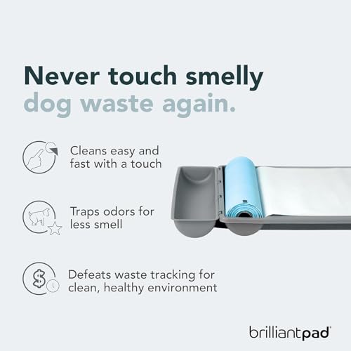 BrilliantPad Indoor Dog Potty for Small Pets, Basic | Automatic Self Cleaning with Odor Control, Puppy Training Alternative to Grass Turf, Mess Free | Includes 1 Disposable Absorbent Pee Pad Roll - Thumbnail 6