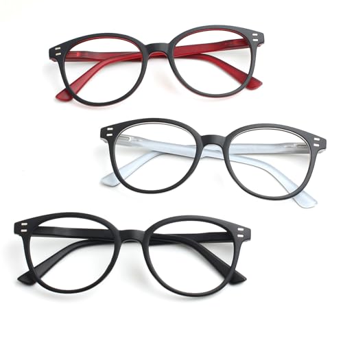 Image of 3 Pack Reading Glasses Spring Hinge Stylish Readers Black /Tortoise for Men and Women