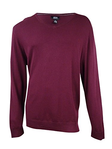 Alfani Mens Ribbed Trim Long Sleeve Casual Shirt Red S