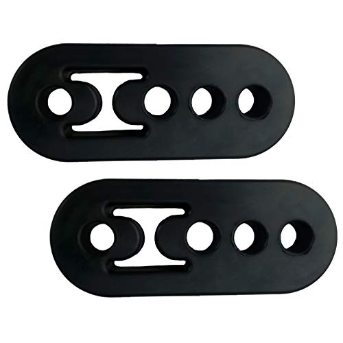 Exhaust Hanger Muffler Insulator Mount Bracket Bushing Pipe Rubber 4 Holes Car Vehicle Universal Black Rubber 12mm (0.47"), Pack of 2