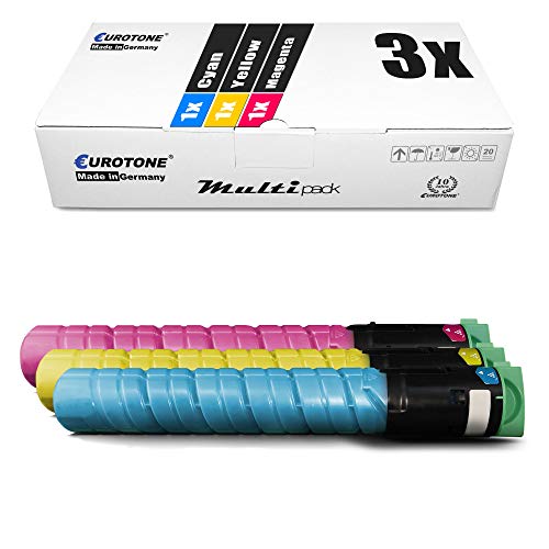 Toner Ricoh MP C2551AD C2051 Eurotone pack de 3 cartouches couleur de rechange pour imprimante