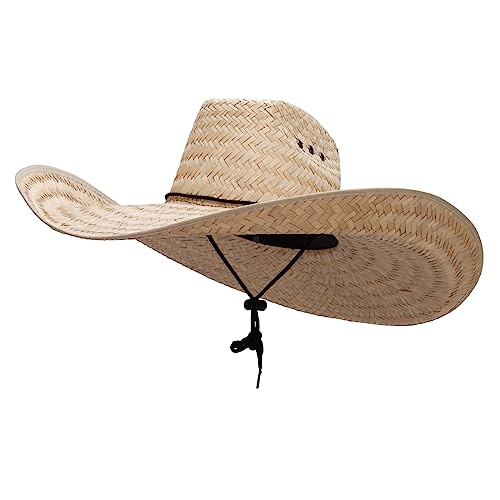 jAc Oversized Western 7 Inch Brim Hat - Lt Natural OSFM