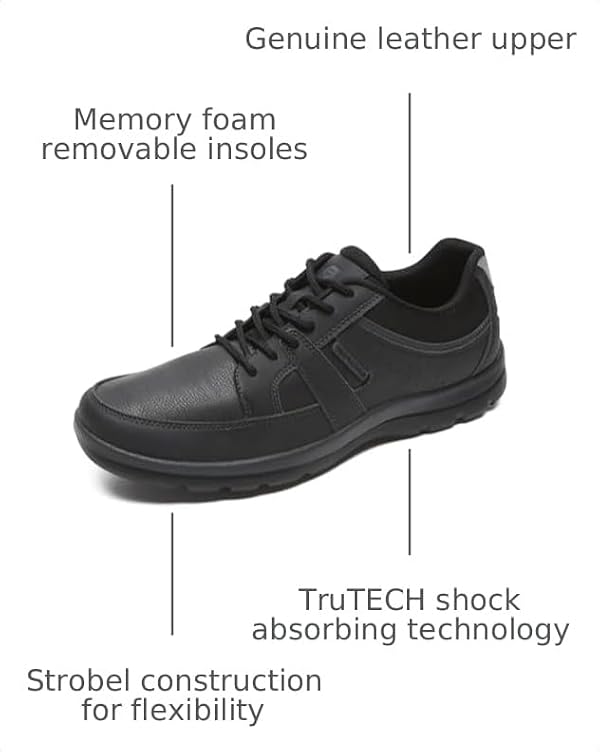 Rockport Men's Get Your Kicks Blucher, Black, 14 Wide by Rockport - Used condition - Image 2