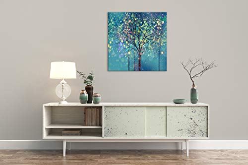 Teal Tree Wall Art Decor Tree Of Life Modern Abstract Canvas Painting Prints Pictures Artwork Home Decor For Kitchen Living Room Dining Room #TOP1