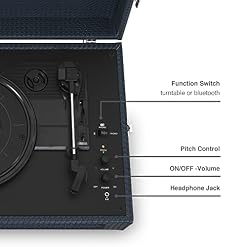 Crosley Voyager Tourne-Disque avec 2 Haut-parleurs, entrée et Sortie Bluetooth et AUX – Tourne-Disque rétro à 3 Vitesses… - Les Beatles, Paul McCartney, John Lennon, RIngo Starr, George Harrison Crosley Voyager Tourne-Disque avec 2 Haut-parleurs, entrée et Sortie Bluetooth et AUX - Tourne-Disque rétro à 3 Vitesses… – Image 4