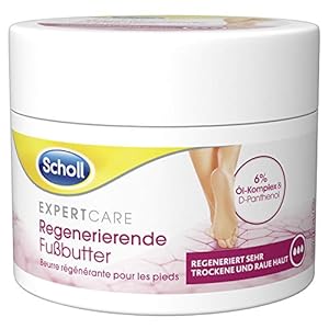 Scholl Expertcare regenerierende Fußbutter – für sehr trockene und raue Haut – mit 6% Öl-Komplex und D-Panthenol – Hautverträglichkeit dermatologisch getestet – 150 ml