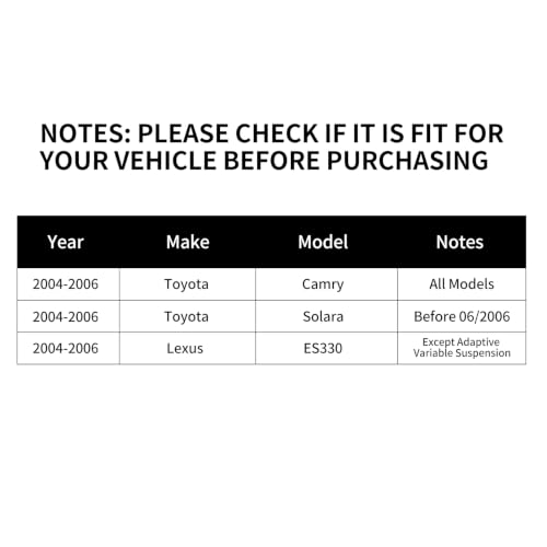 Image of FKG 172205 172206 Front Shock absorber Strut Assembly Fit for 2004-2006 Toyota Camry, 2004-2006 Toyota Solara, 2004-2006 Lexus ES330 (Except Adaptive Variable Suspension), Set of 2