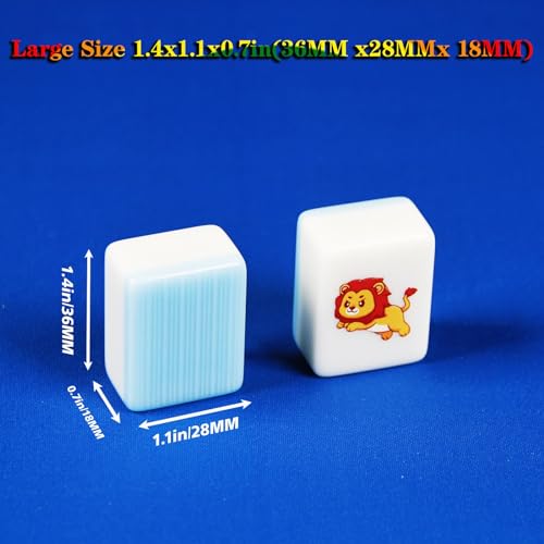 YANMEIYA 49 Blocks Seaside Escape Game Mahjong Sets (Blue) - Thumbnail 2