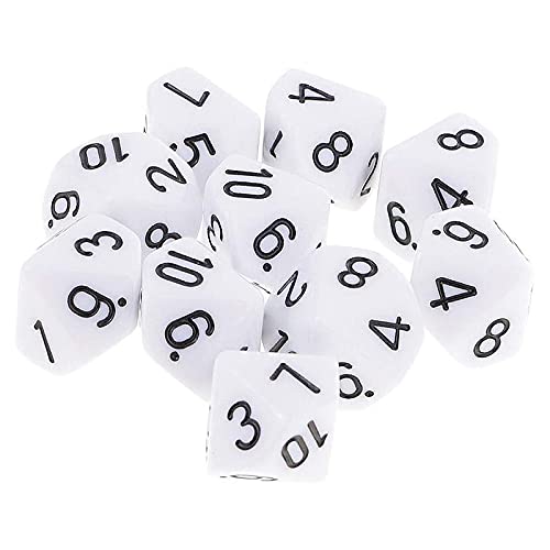 Amazon | ダイス サイコロ 多面体ダイス 10面 10個入り 無地 Jinmoioy