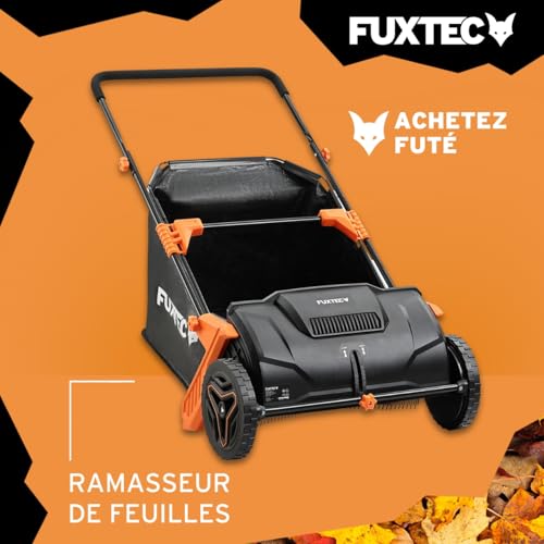 Fuxtec Ramasseur de Feuilles FX-LS52 - Largeur de Travail de 530 mm, Profondeur de Travail de 0-40mm, bac de ramassage d'environ 100L et Poids Net de 6,5 Kg – vue 2