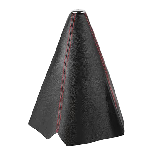 wuyaoyao Car Shift Boot Cover, Leather Gear Shift Knob Dust Cover, Manual Automatic Shifter Boot Sleeve for Protection & Decor, Gear Shift Knob Cover Car Accessories (Red Line)