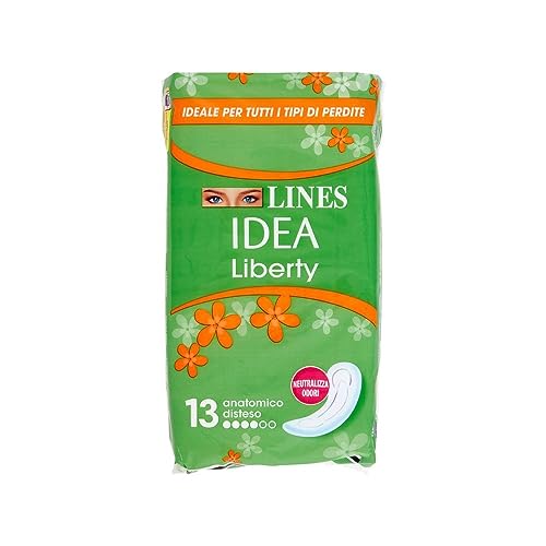 Lines, Assorbenti Idea Liberty Disteso, Confezione Da 13 Assorbenti Distesi, L’Imballagio Può Variare
