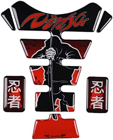 Revso Star Motorcycle Sticker Accessories Reflective Gas Tank Protector Pad Tank pad for Ninja 650 ZX636 ZX600 ZX-10R ZX14 ZX1400 ZX14R ABS 1000 ZX1000 (RED)