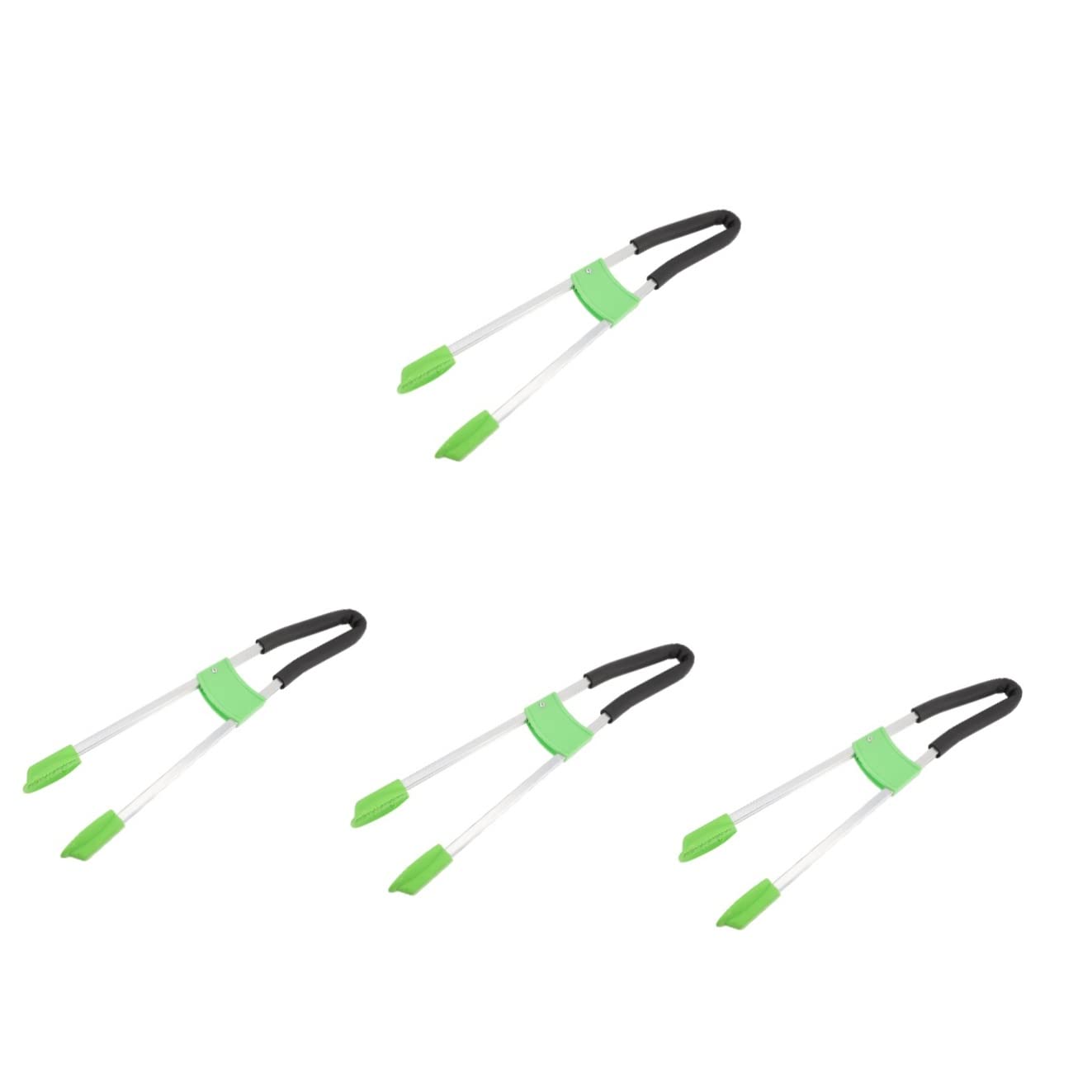 HANABASS4pcs tool foldable grabber reacher trash picker grabber american pickers extra scissor tongs trash grabber outdoor clips Durable Garbage Clamp aluminum alloy grab handle clean