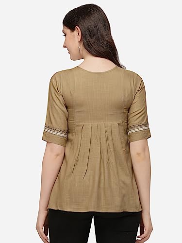 Image of Riva Enterprise Rayon Fabric with Embroidery Stitched Top