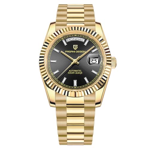 Pagani Design Men's Automatic Mechanical Watch, NH36A Calibre, DD40 AR Sapphire Glass, 100 Metres Water Resistant, Classic Casual Sport Watch, 40mm Bezel PD-1783