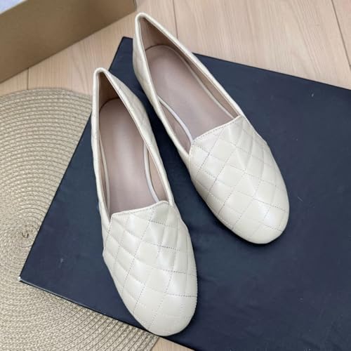 SAILING LU Women's Round Toe Ballet Flat Shoes Female Office Shoes Comfort Driving Shoes Slip-On Loafers2