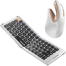 ProtoArc EM11 NL Ergonomic Mouse Pair with XK04 Foldable Compact Keyboard