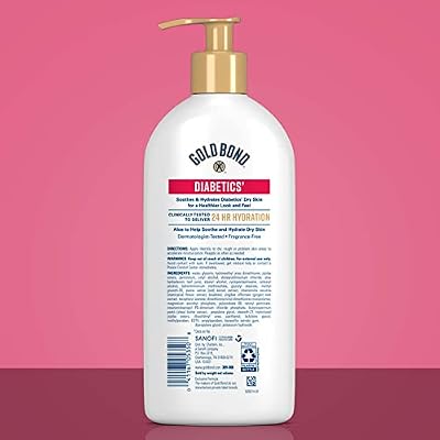 Gold Bond Diabetics' Dry Skin Relief Body Lotion, 13 oz., With Aloe to Moisturize & Soothe, Diabetic Lotion for Dry Skin