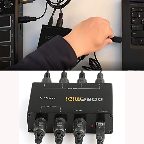 Dore Midi Thru 6 Box Midi Usb Midi Interface 1-In 6-Out Midi Thru Box Midi Splitter For Recording, Streaming And Podcasting #TOP4
