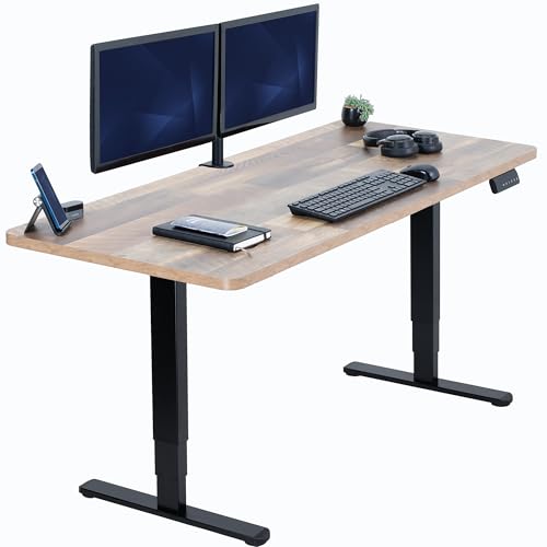 VIVO Reclaimed Wood 60 x 24 in Standing Desk, DESK-KIT-2B6P