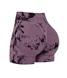 OVESPORT Seamless Workout Shorts for Women Scrunch Butt Lifting Gym Booty Biker Short Pants Watermelon Red