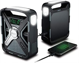 Eton Emergency Weather Bluetooth Radio, Smartphone Charger, Alarm Clock & LED Flashlight, Dual