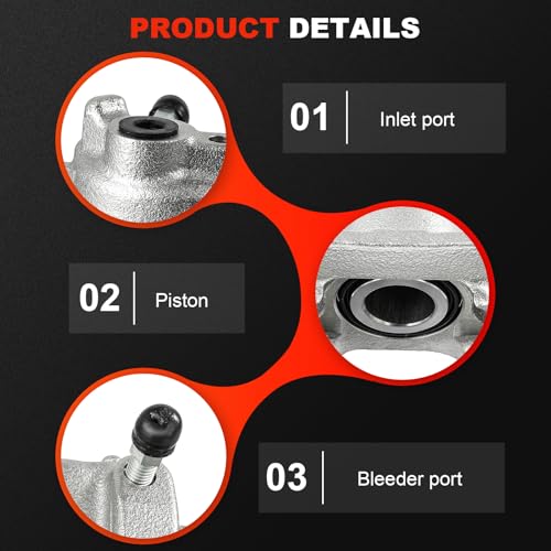 Image of cciyu Rear Right Disc Brake Caliper Assembly with Bracket For Lexus For ES300 V6 3.0L 2000-2001, For Toyota For Camry V6 3.0L 2000-2001 Replace# 19B2610 Rear Passenger Side