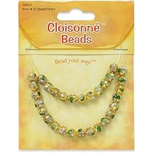 Expo International 6 Packs of Cloisonne Pack of 30 Gold Multi Jewelry Beads BD51602-6