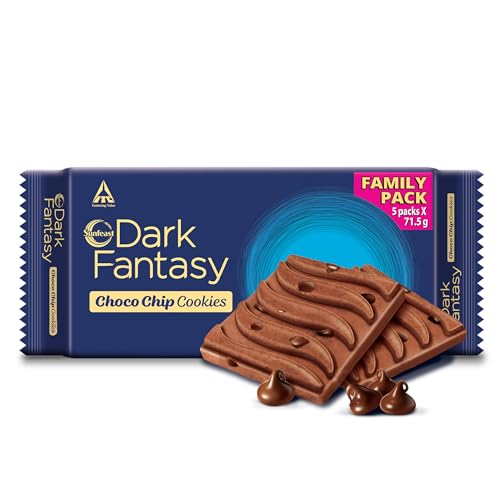 Sunfeast Dark Fantasy Choco Chip, Chocolate Cookies Loaded with Choco Chips, 357.5g